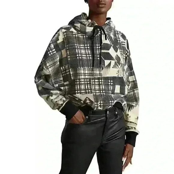 NEW! Polo Ralph Lauren Women's S Fleece Patchwork Hoodie NWT $168 - Picture 3 of 4